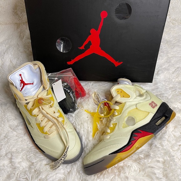 Off-White x Air Jordan 5 Sail - Picture 1 of 12